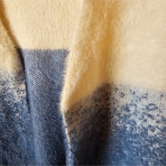 Another Love Open Cardigan Womens XS Kimono Sleeve Ombre Fuzzy Texture Relaxed - Picture 6 of 9